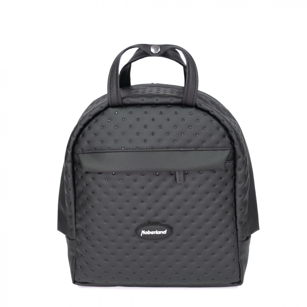 Haberland Rucksack-Lenkertasche Bella schwarz - flexible Lenkertasche & Rucksack