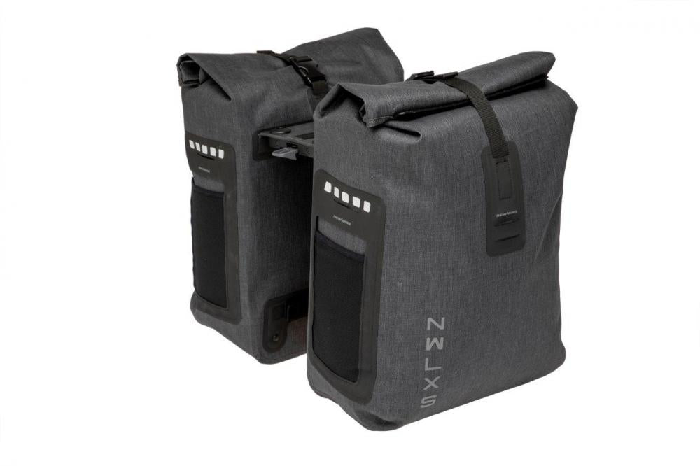 New Looxs Doppelpacktasche Varo Racktime Grey 2×16 l Grau - wasserdichte Fahrrad-Gepäcktasche