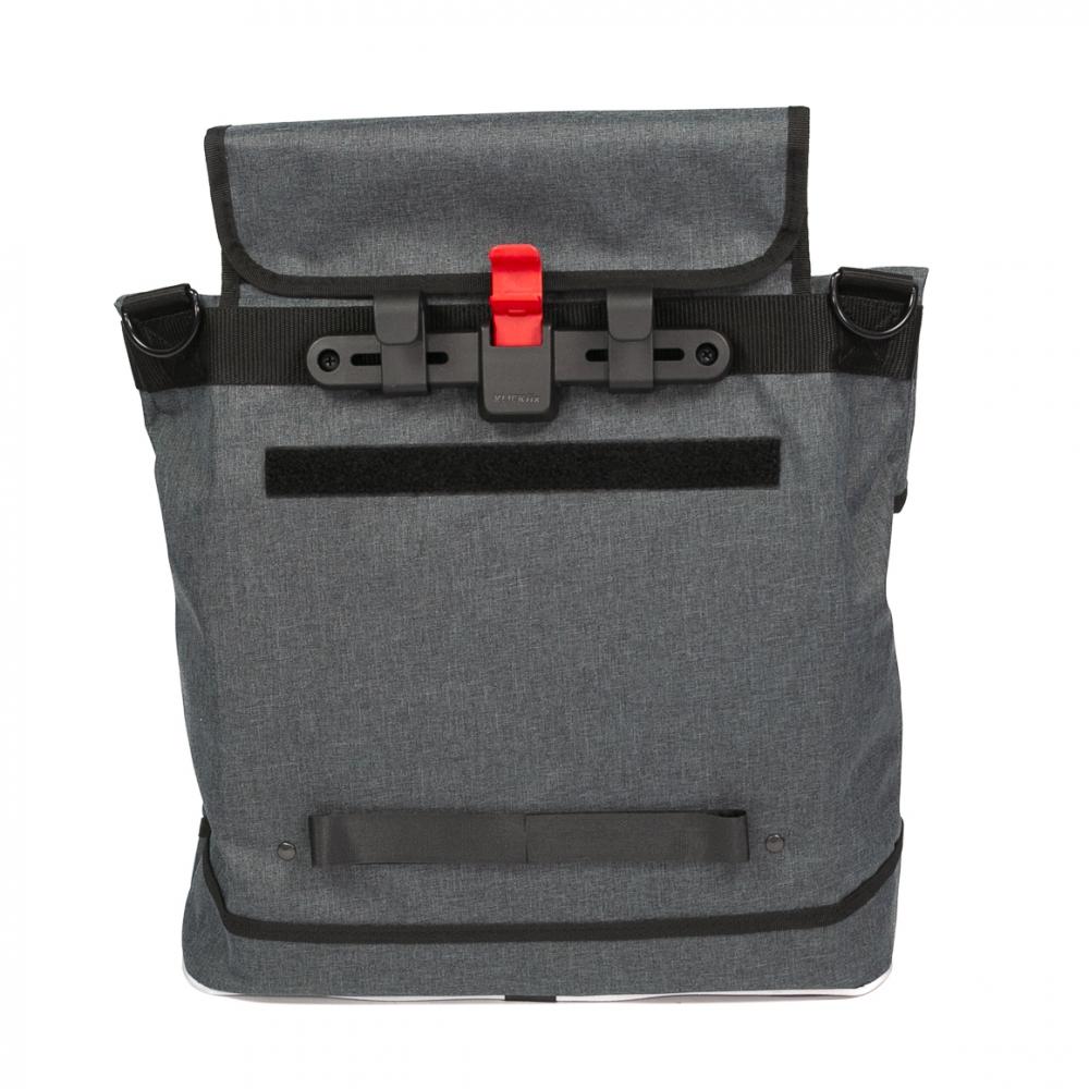 Haberland Einzeltasche Melan I 4 nature anthrazit/reflex - nachhaltige Gepäckträgertasche neueste Version