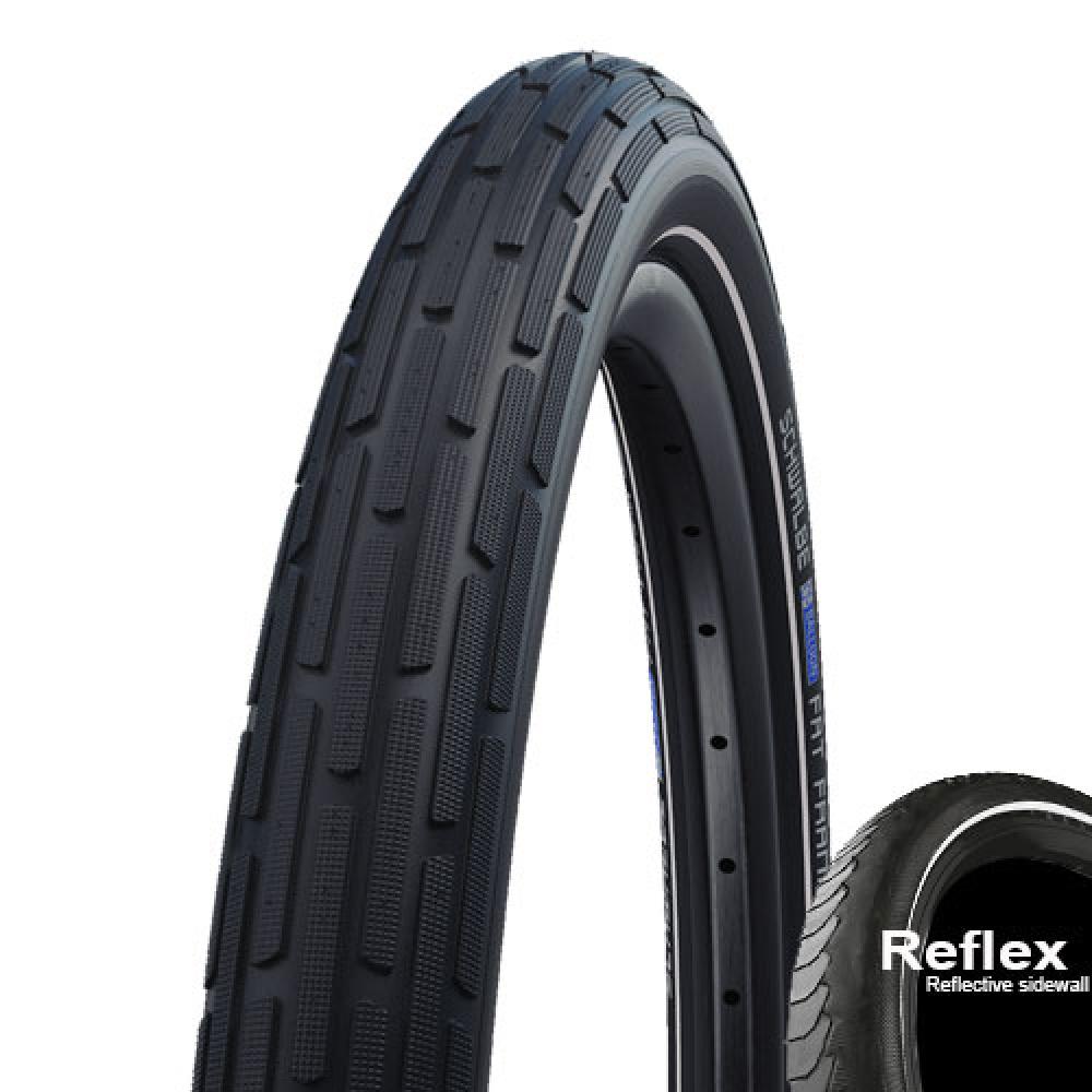 Drahtreifen Fat Frank Active Line 27,5x2,4 Zoll (60-584) Schwarz/reflex - Stylischer Urban-cruiser Mit Pannenschutz