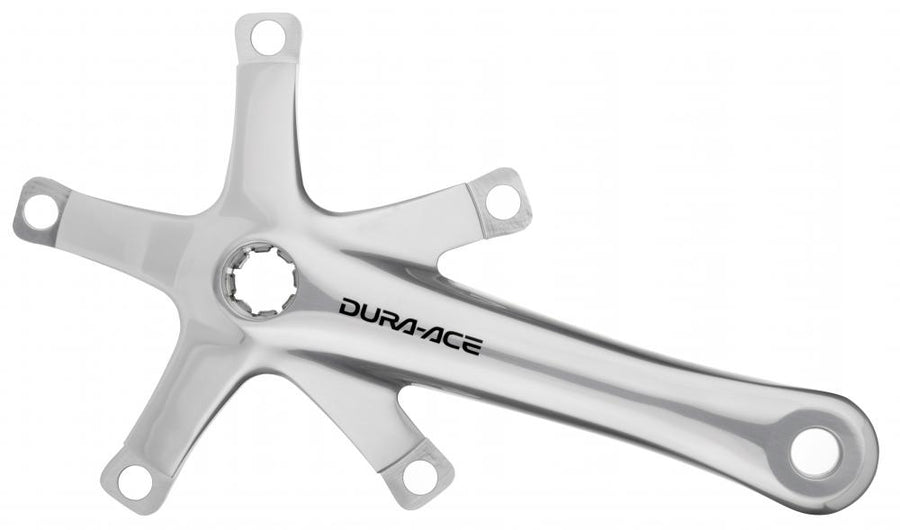 SHIMANO Kurbelgarnitur DURA-ACE TRACK FC-7710 165 mm Silber - maximale Bahn-Performance