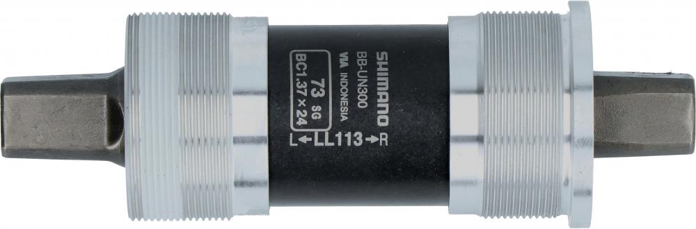 SHIMANO UN300 BSA Innenlager 73x113mm. Zuverlässiges Vierkant-Tretlager für langlebigen Fahrradantrieb.