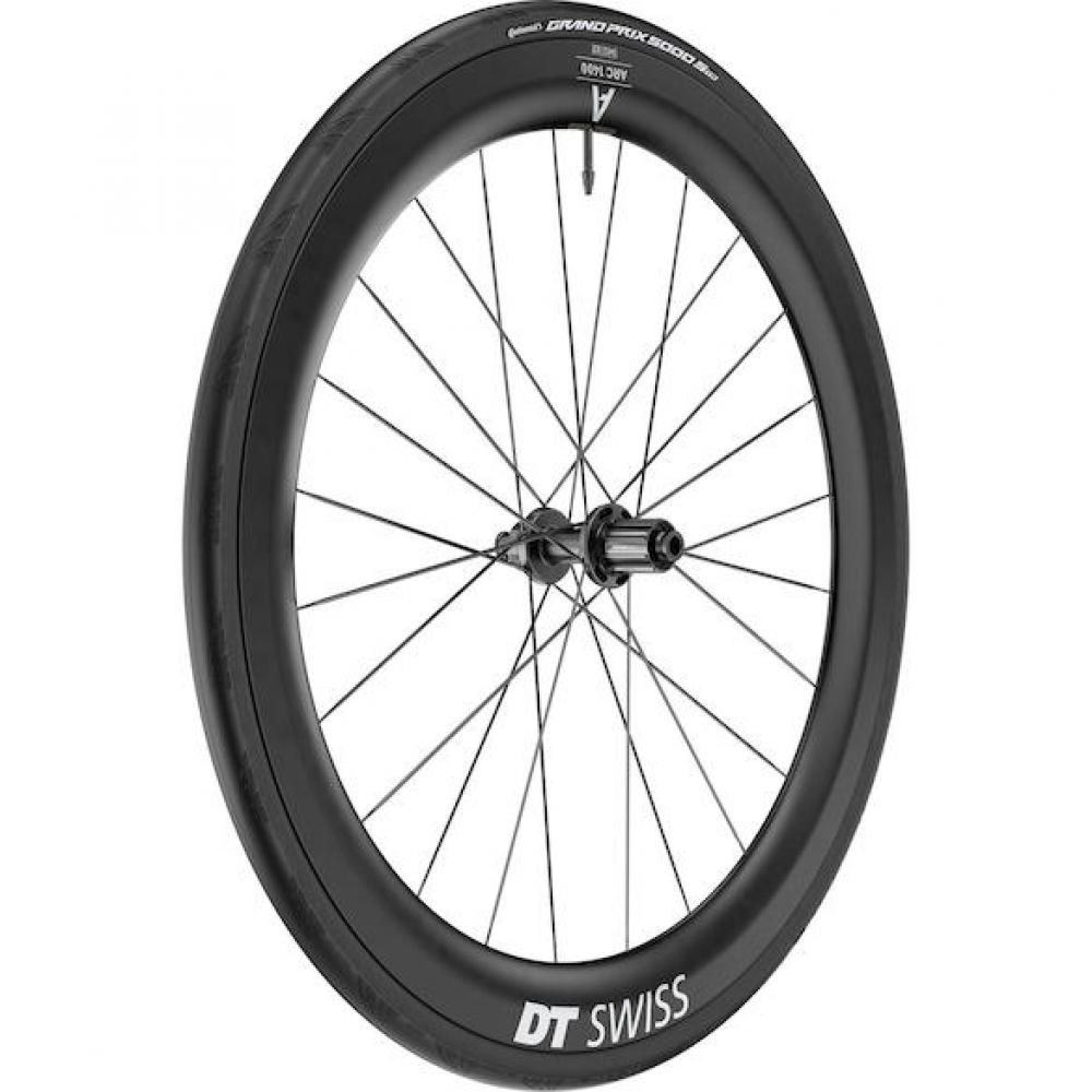 DT Swiss ARC 1400 Dicut 55 Carbon Laufrad 622x22mm - Aerodynamisches Rennrad Laufrad Schwarz - Laufräder Road Disc