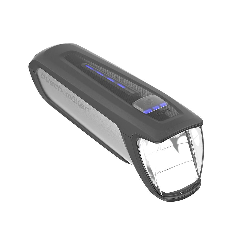 Busch + Müller Busch & Müller IXON Core 2L Akku-Scheinwerfer schwarz 70 Lux LED USB-C Ladefunktion Powerbank 1500mAh bis 18h Leuchtdauer bruchsicheres Glas
