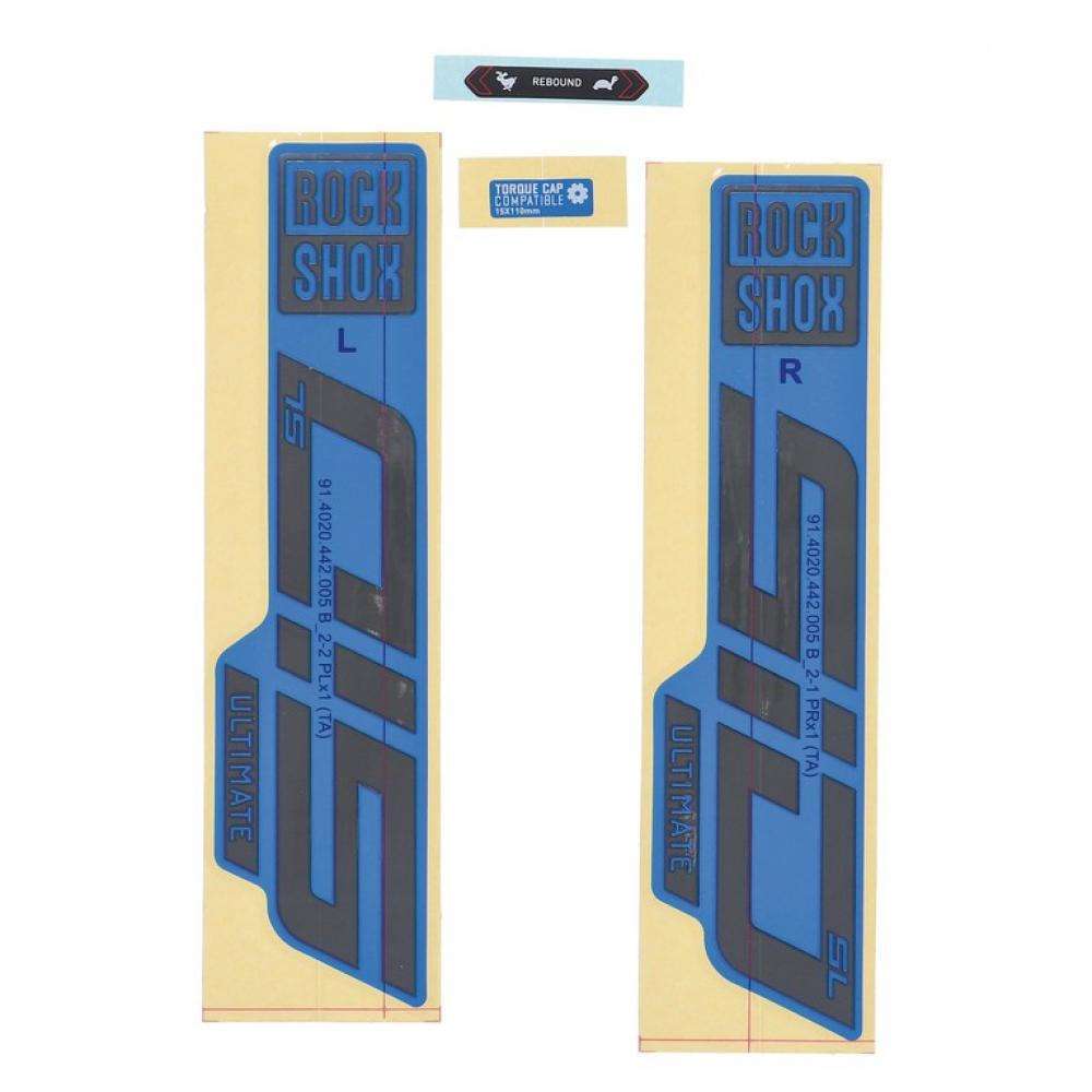 RockShox Gabel Decal-Kit SID SL Ultimate 27|29 Zoll 11.4018.105.035 gloss Polar-Folie für blau