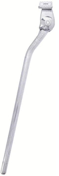Pletscher Seitenständer ESGE 295 mm - stabiler Aluminium-Ständer mit Ständerplattenmontage, poliert, inklusive Aluminium-Lasche F15/3 und M10x50 Senkschraube, passend für 28 Zoll Fahrräder, silber