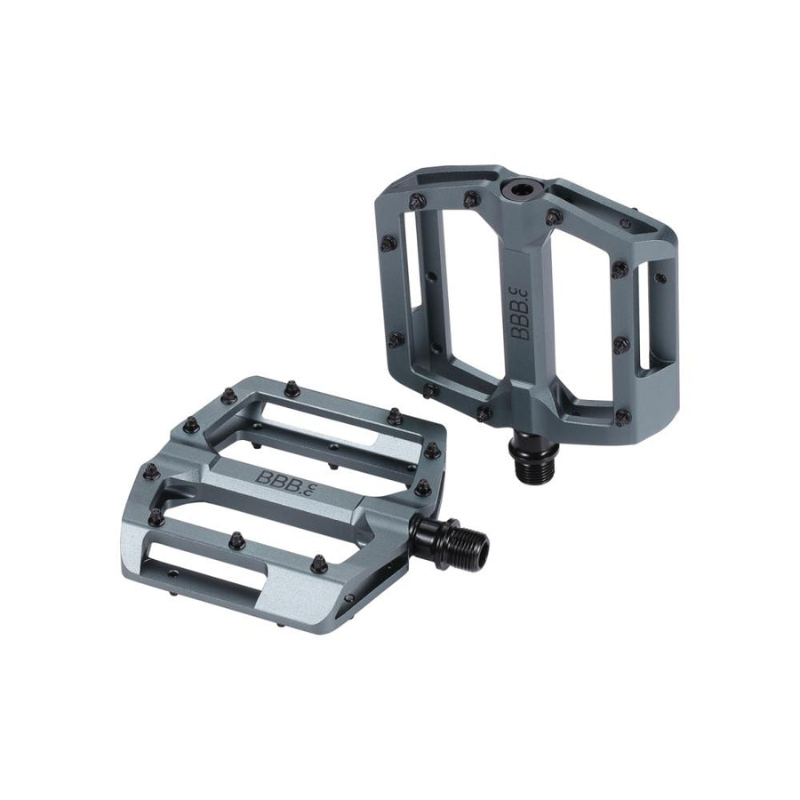 BBB Cycling BBB pedale Enigma 100 x 100mm grau - leichtes Aluminium-Plattformpedal