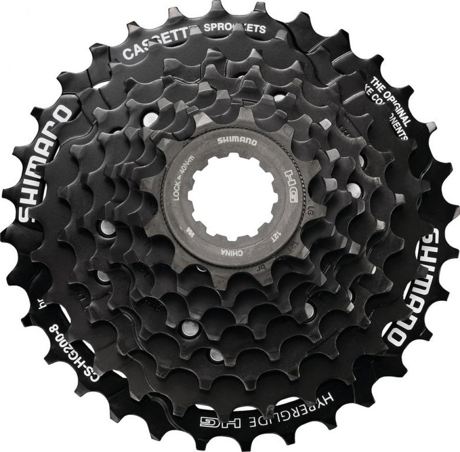 Shimano CS-HG200 8-fach Kassette, schwarz, 12-32 Zähne für Trekking & MTB.