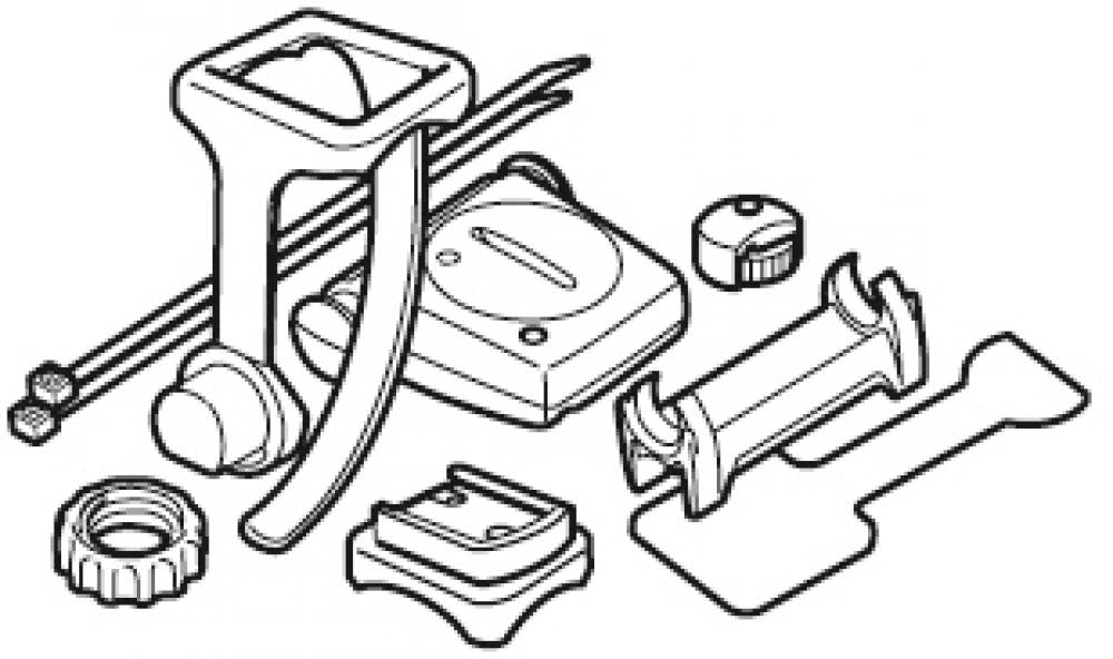 CATEYE Sensor/Halter-Kit Adventure CC-AT200W One Size - Zweitrad-Set für kabellosen Tacho