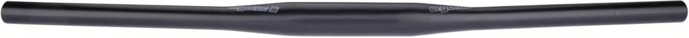 Schwarzer Ergotec Flat Bar MAS Lenker, 31.8mm Durchmesser, 660mm Breite, 12 Grad Backsweep.
