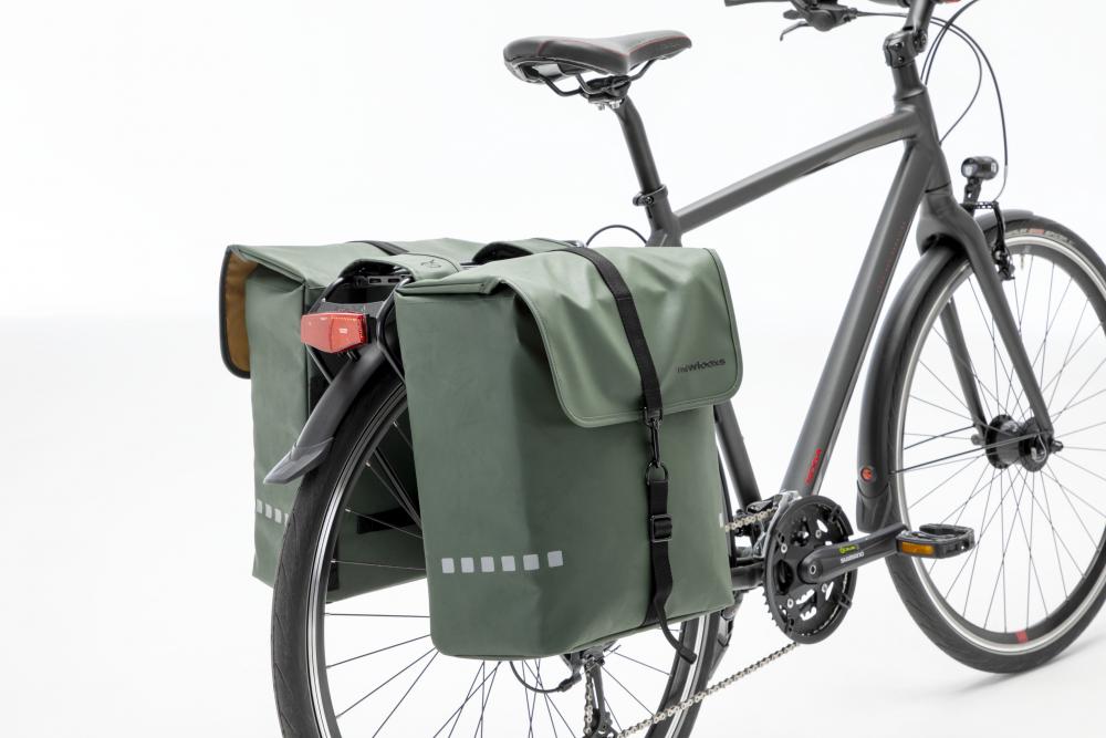 New Looxs Doppelpacktasche Odense Green Green - geräumige Fahrradtasche für Alltag & E-Bike