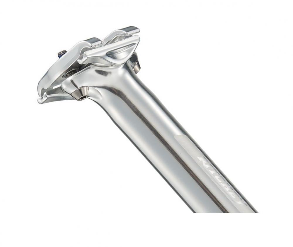 Ritchey Classic Zero Sattelstütze, 400 mm Länge, 30,9 mm Durchmesser, silber, 6061 Aluminium, 2-Schrauben-Klemmung, 0 mm Versatz