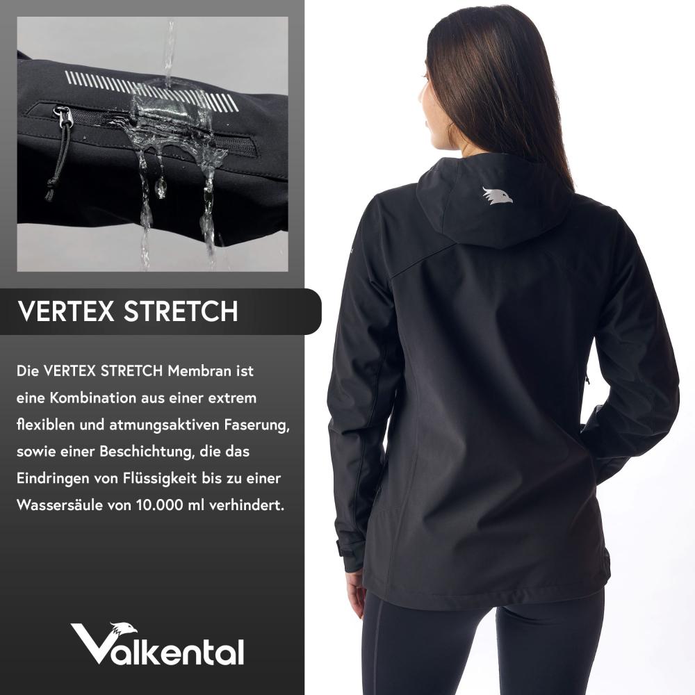 Valkental Damenjacke Softshell 4XL schwarz