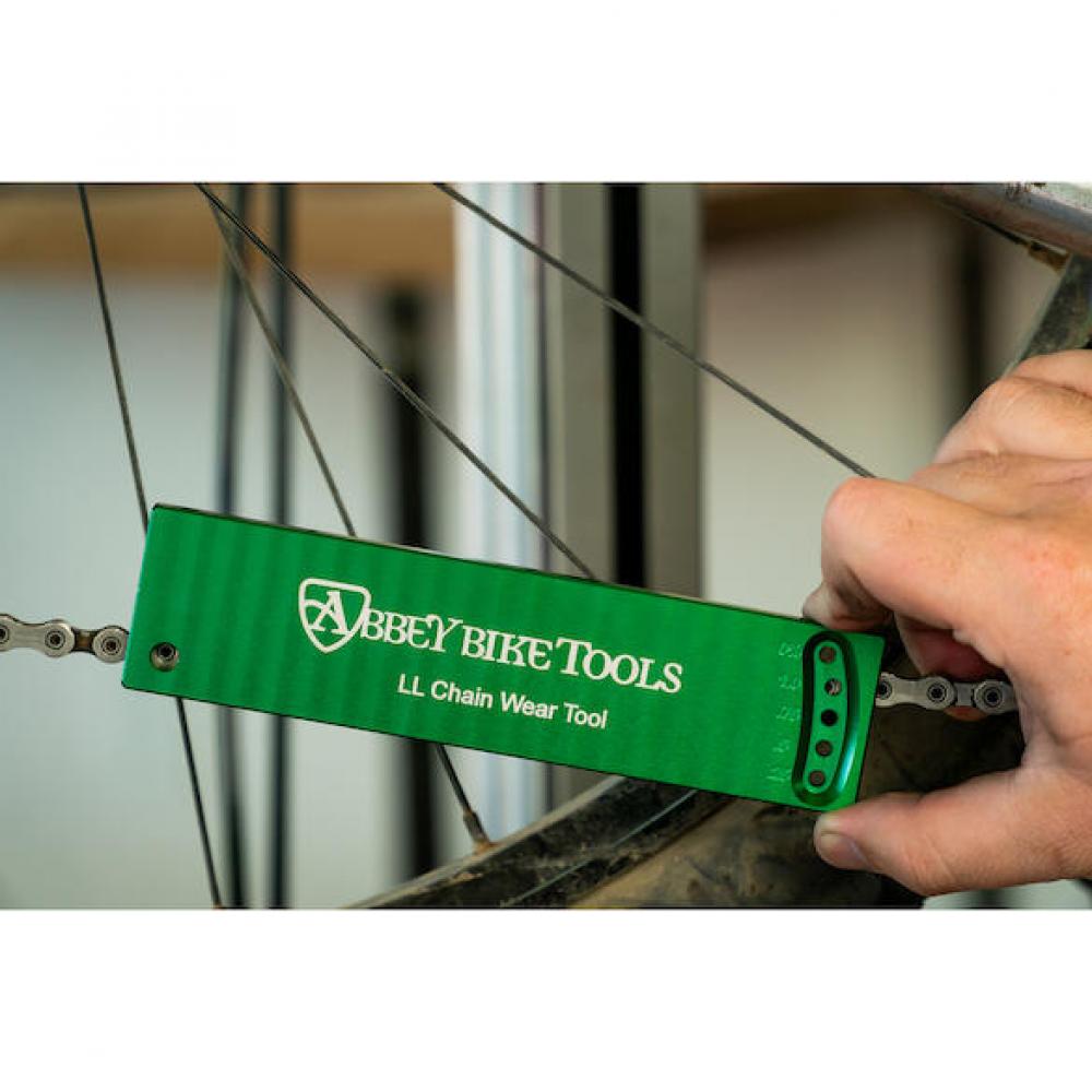Abbey Tools Kettenverschleißlehre LL Chain Wear Standard Grün - präzise Kettenverschleißmessung