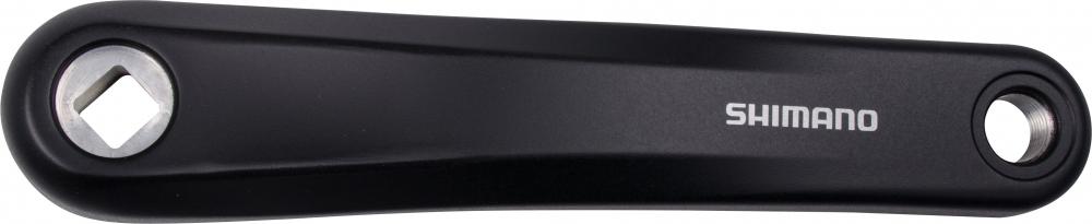 Schwarzer SHIMANO Kurbelarm links 170 mm für Fahrräder.
