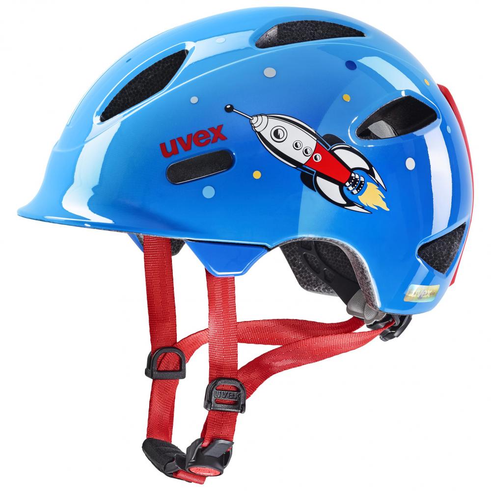 uvex oyo style Kinder-Fahrradhelm blue rocket 45-50 Zentimeter - Baby Bear Polsterung, xTRA Shield, KID PROtect, EN 1078, 230 Gramm