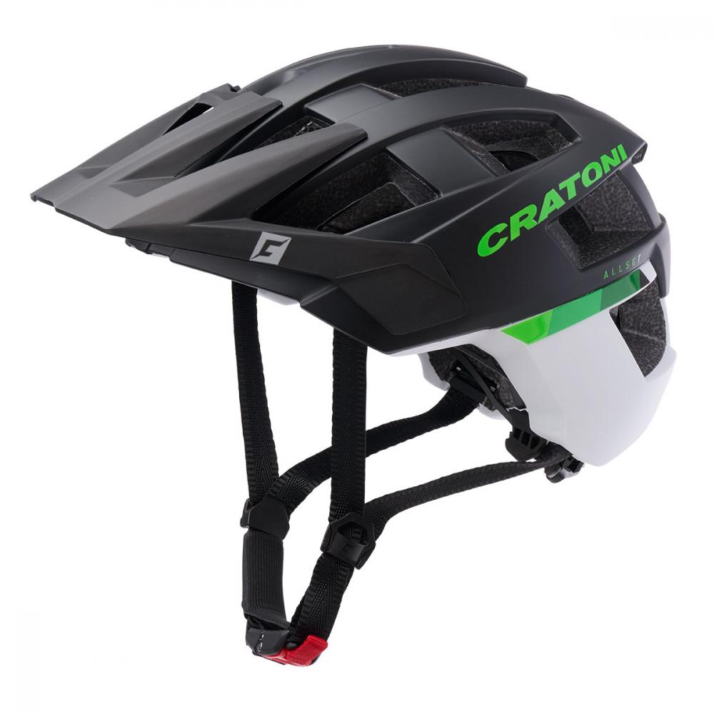 Cratoni Fahrradhelm AllSet MTB schwarz weiß matt M/L 58 bis 61cm
