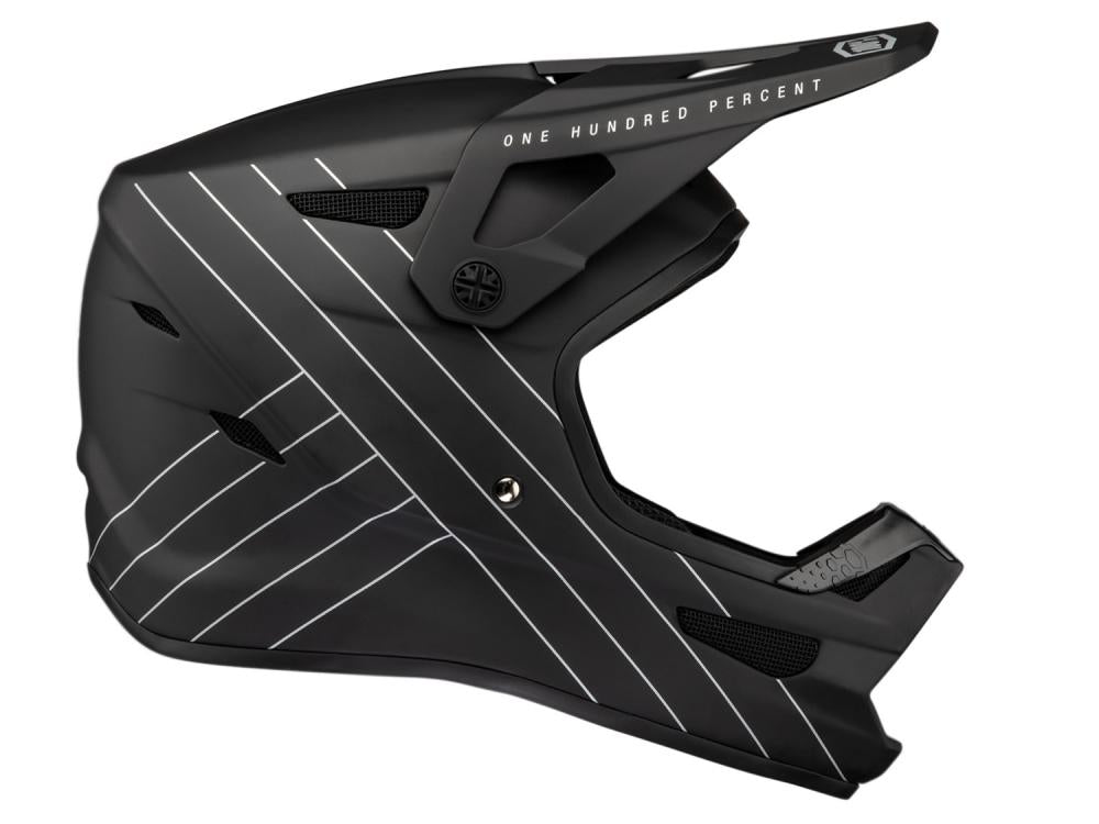 100% Status helmet XXL black - leichter Fullface-Helm mit maximalem Schutz