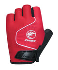 CHIBA Cool Air - Radhandschuhe kurzfinger, rot, S, atmungsaktiv, Gelpolster