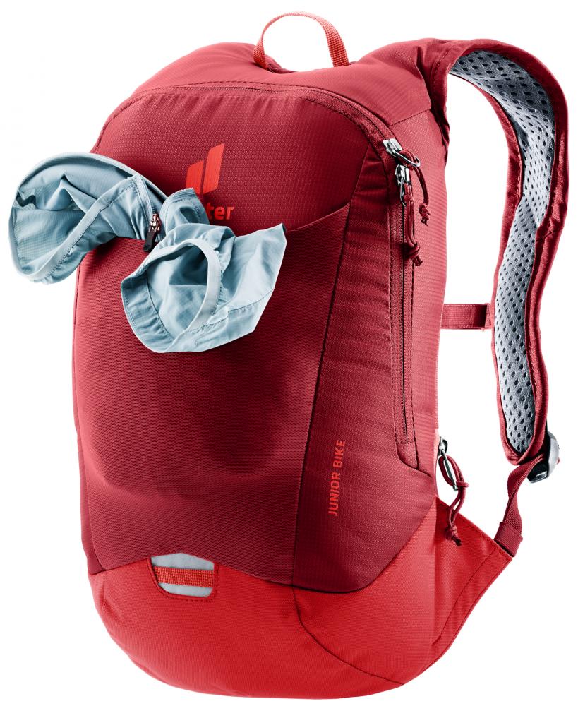 Deuter Junior Bike Fahrradrucksack 8L masala-cherry - Leicht & sicher für Radfahrer
