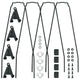 SKS Bluemels Style 65 Ersatzstreben Set  4 schwarze Unterlaufstreben (325 mm & 365 mm) mit ESC-V-Adaptern für 65 mm Schutzbleche, inkl. Befestigungsmaterial