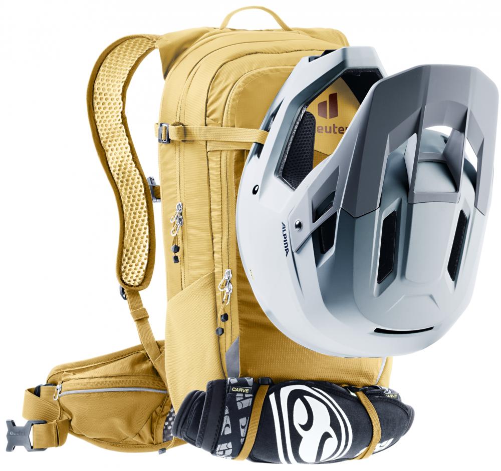Deuter Compact EXP 14+3 Fahrradrucksack 14 Liter Savanna-Dune - Airstripes-Rückensystem