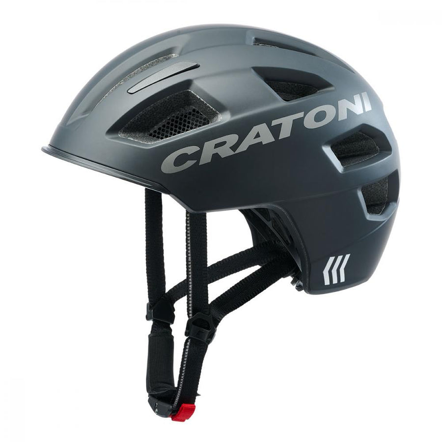 Cratoni C-Pure City Fahrradhelm M/L 58 bis 61cm in mattem Schwarz.