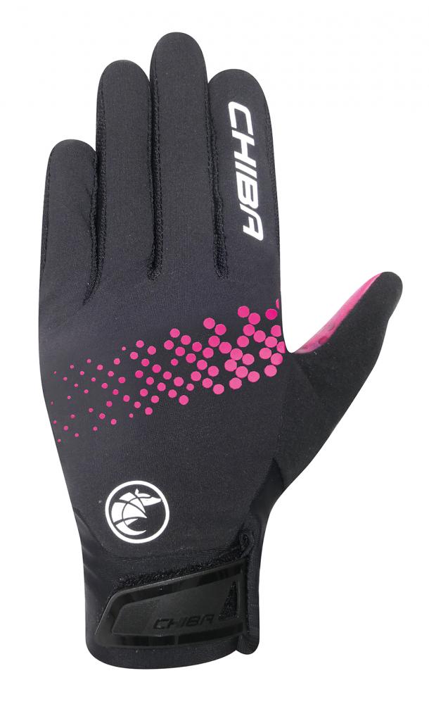 CHIBA Downhill Youth - Radhandschuhe S/M schwarz/pink, atmungsaktiv & touchscreenfähig