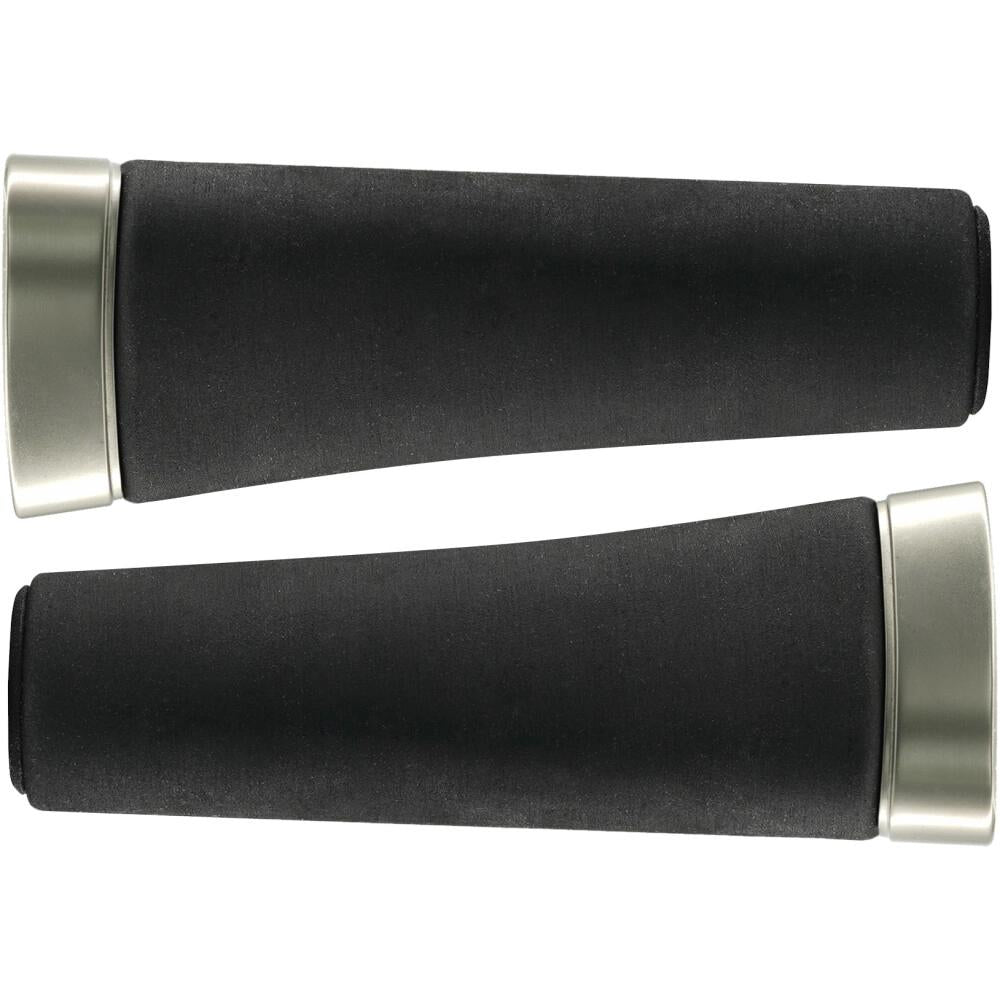 Selle Royal Nivo Gel ergonomische Fahrradgriffe, schwarz/silber, für maximalen Komfort und Standardgröße.