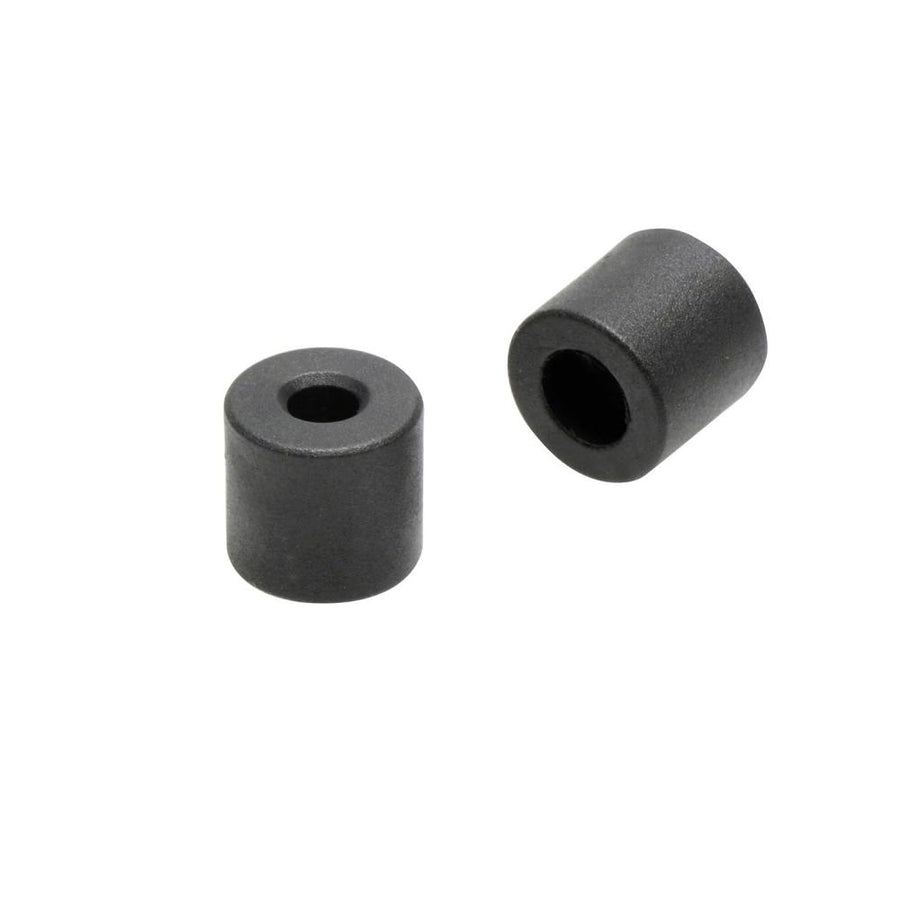 KLICKfix Spacer-Display: Zwei schwarze zylindrische Distanzstücke für Fahrradzubehör