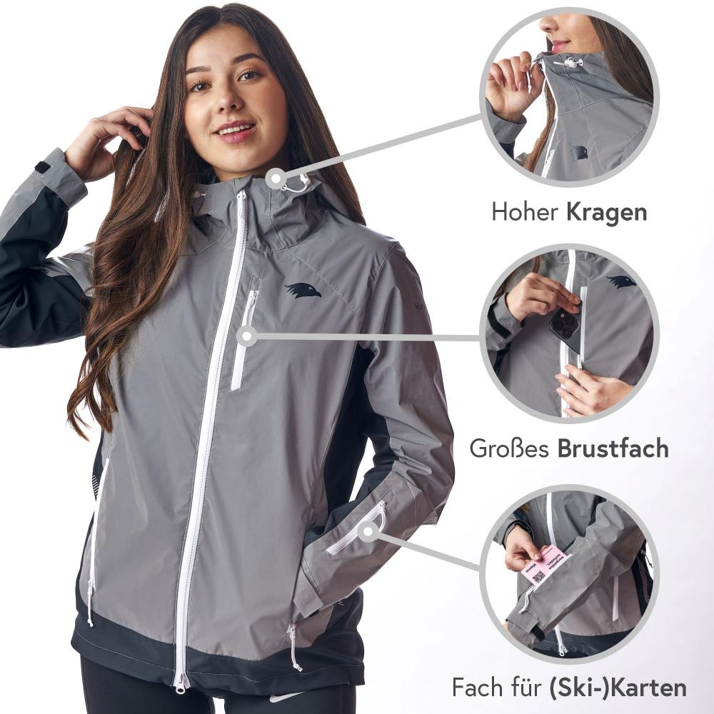 Valkental Damenjacke Softshell 4XL grau