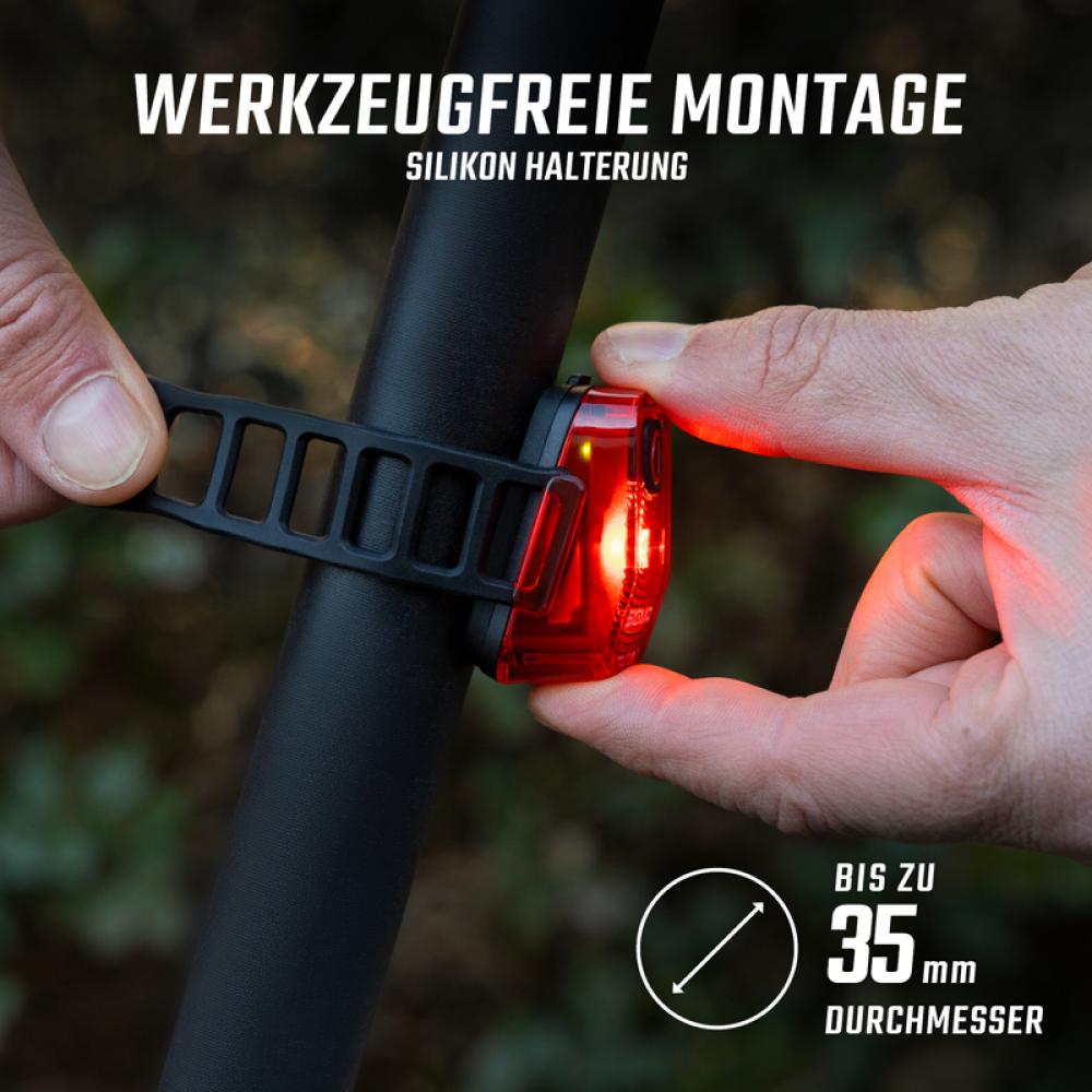 HIRO Sigma Licht HIRO 10 Akku-Rücklicht USB-C Schwarz - StVZO-zugelassen