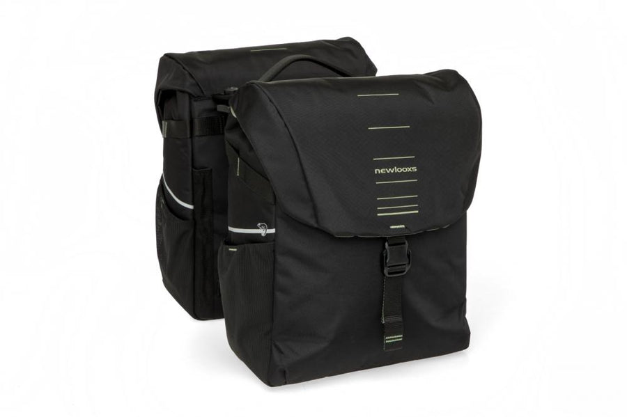 New Looxs Doppelpacktasche Vigo Double MIK 2.0 2 x 17,5L Black - geräumige Fahrradtasche