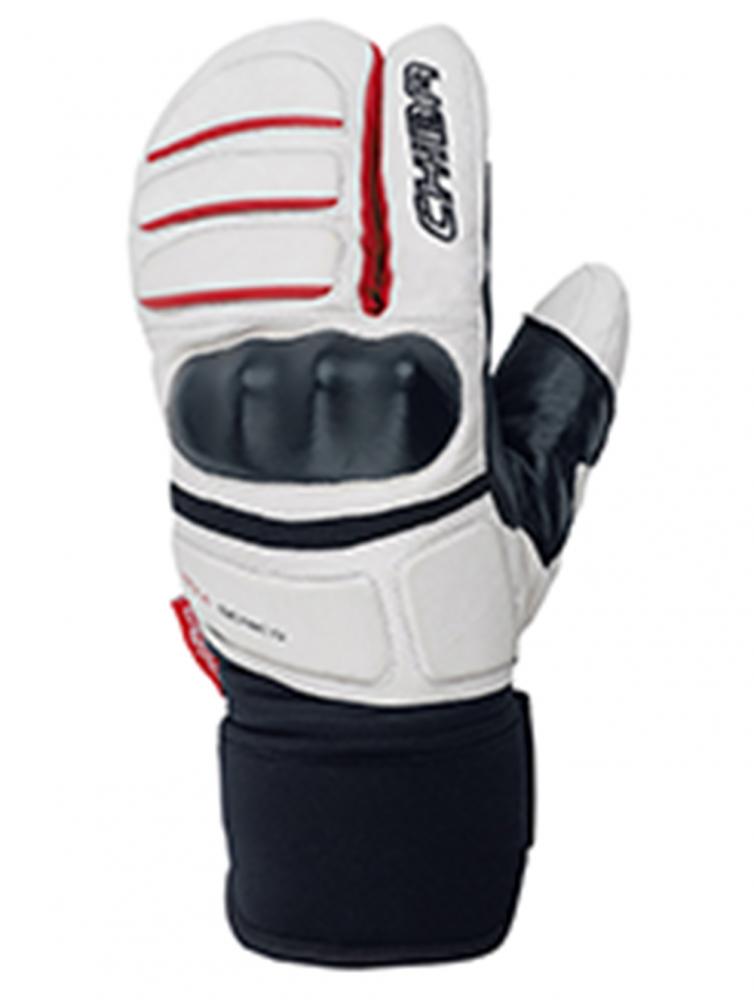 CHIBA Race Series Trigger - wasserdichte Lobster-Radhandschuhe, Größe 11, weiß