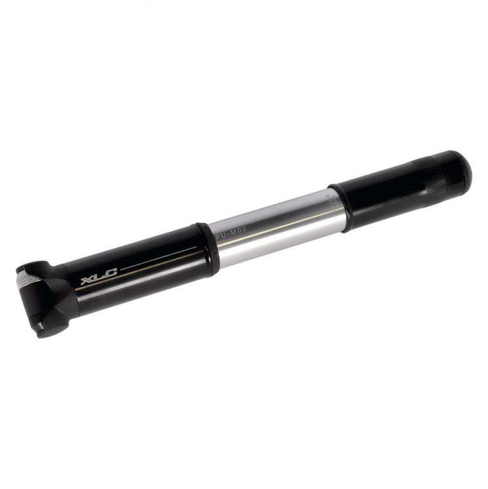 XLC Minipumpe MTB PU-M02 7 bar schwarz silber 215mm Alu Dualkopf