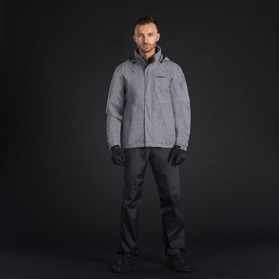 CHIBA Allweather Jacke - wasserdicht, winddicht, atmungsaktiv, reflektierend, XXL, hellgrau