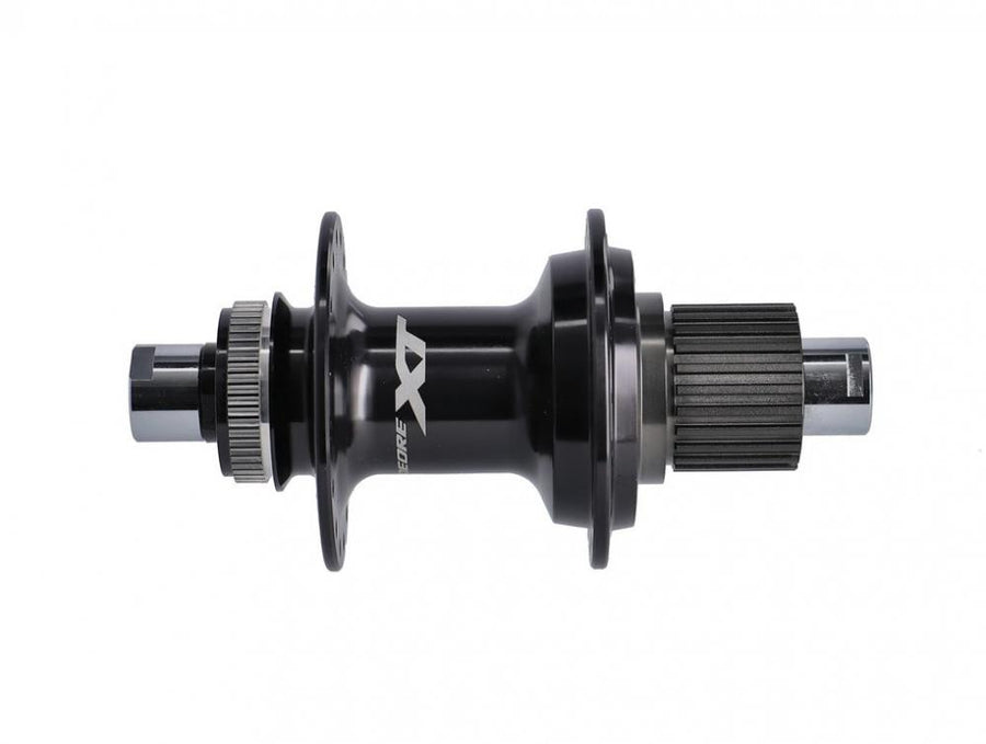 Schwarze SHIMANO DEORE XT FH-M8110 Hinterradnabe für 12-fach, 142x12 mm, 32 Loch, Center-Lock.