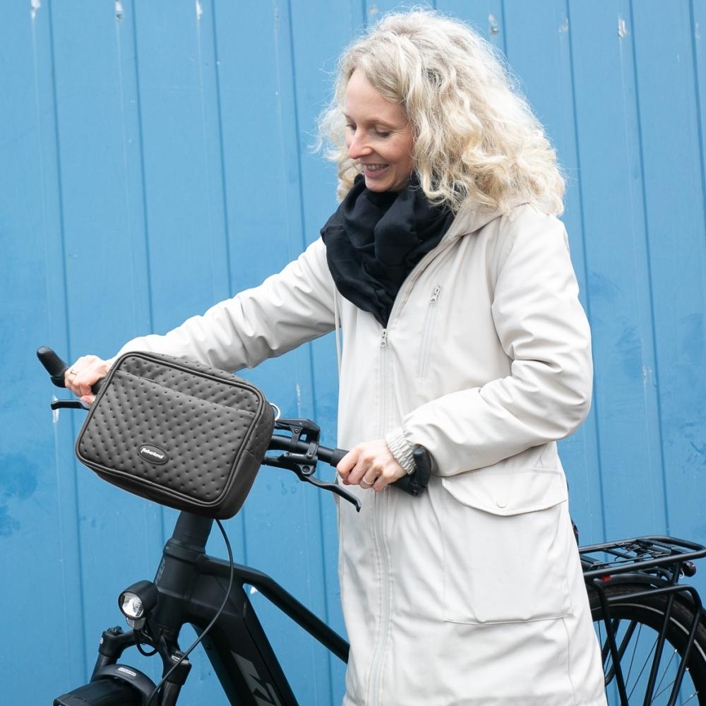 Haberland Lenkertasche Lifestyle schwarz - praktische Lenkertasche mit KLICKfix-Adapter
