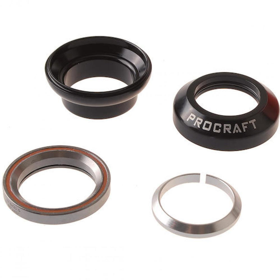 Procraft Steuersatz STO 1.5" auf 1 1/8" Schwarz - präzise Steuerung für moderne Bikes