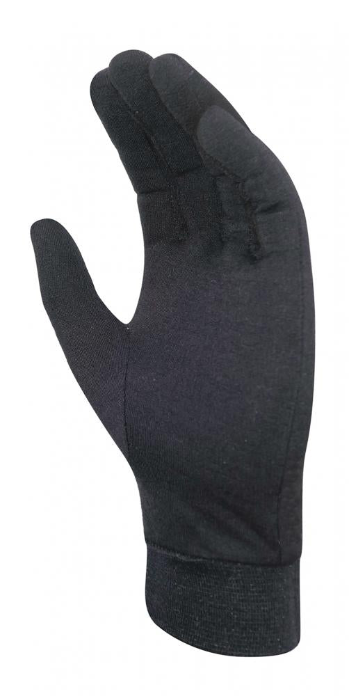 CHIBA Seiden Handschuh - Unterziehhandschuh schwarz, S, warm & leicht