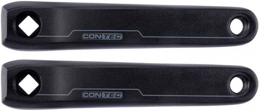 CONTEC Kurbelsatz "Crank"nSB-verpackt, ohne Kettenblatt, 170mm, 10 mm Offset, rechts / links, AluminiumnPassend für 4-kant, u.a. Ananda, Bafang, JIS (Yamaha etc.), Panasonic, Shimano, schwarz