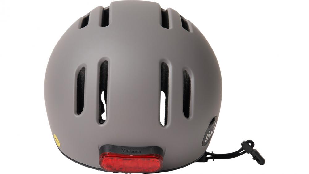 Thousand Chapter Urban Grey L MIPS - Fahrradhelm für Erwachsene, Größe L 59-62 cm, abnehmbares Visier, Magnetverschluss, integriertes Rücklicht, urbanes Design, hohe Sicherheit