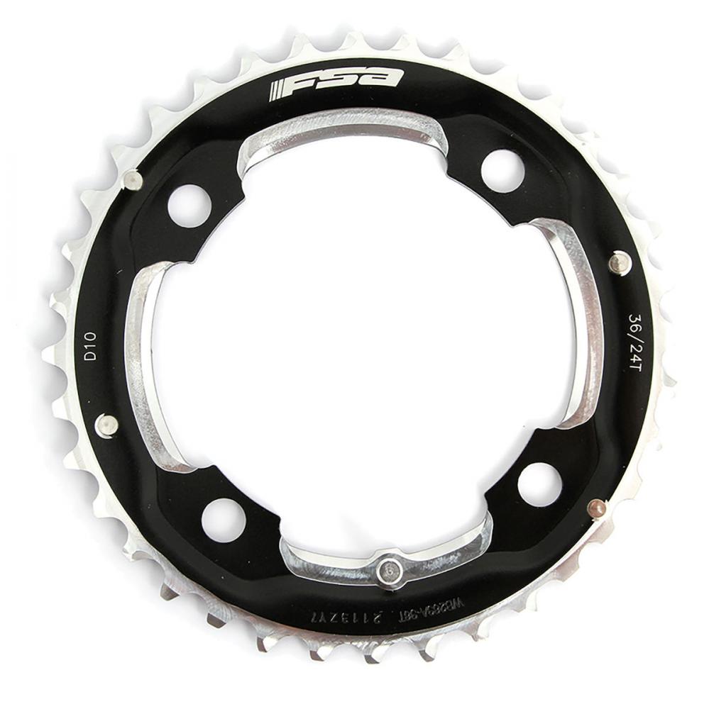 Mtb‑kettenblatt 104 mm Bcd 36-zähne Cnc-alu Schwarz D‑10, Kompatibel Shimano/sram 2×10/11, Wb263