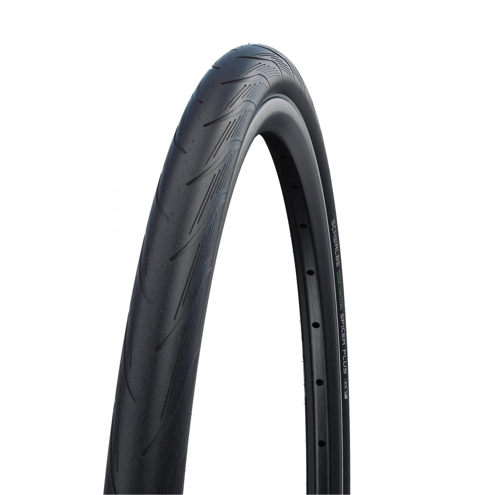 Schwalbe Spicer Plus 26x1.50 40-559 schwarzer Fahrradreifen mit Reflexstreifen, E-25 und HS442 Profil.