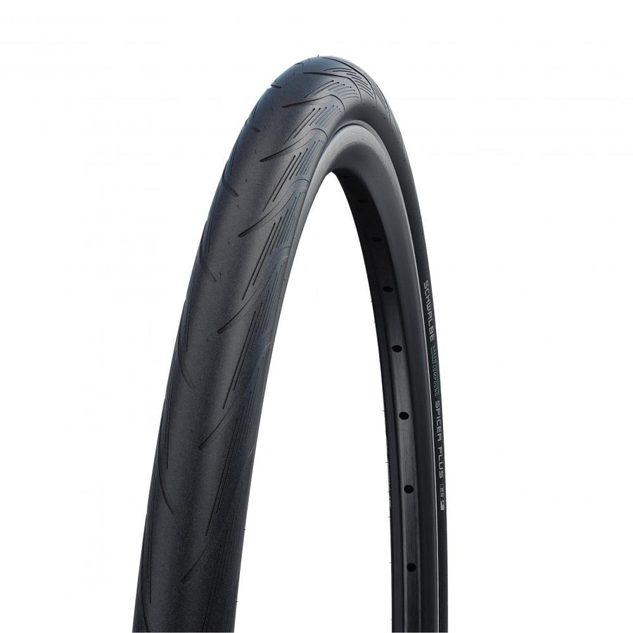 Schwalbe Spicer Plus 26x1.50 40-559 schwarzer Fahrradreifen mit Reflexstreifen, E-25 und HS442 Profil.