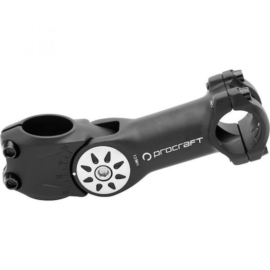 Procraft Vorbau Ahead AS-08 25,4 mm 70°-130° / 95 mm Schwarz - Verstellbarer Fahrradvorbau