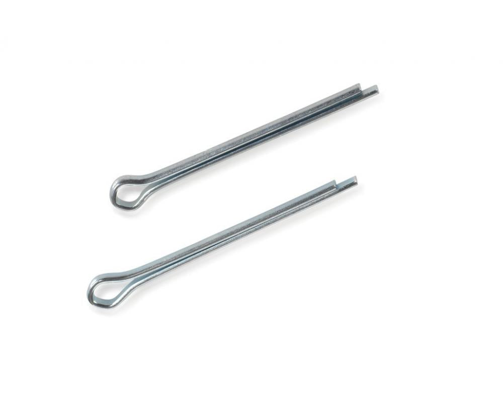 Zwei silberne XLC Sicherungssplinte 35mm für Fahrradbremsen wie Shimano Deore und Avild Elixir.