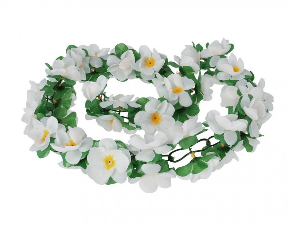 Basil Garland Blumengirlande Flower weiß - Fahrrad Dekoration für Lenker und Korb - Zubehör
