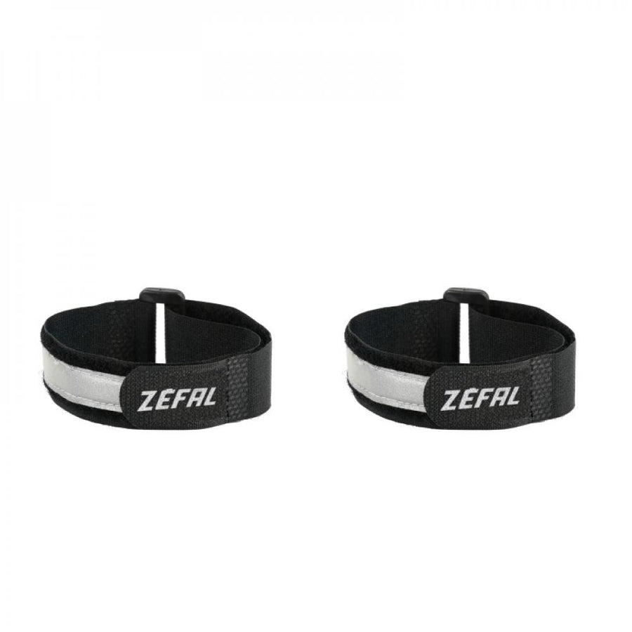 Zéfal Doowah Hosen-Reflexband schwarz Paar 380 mm EN13356 Klettverschluss für Sichtbarkeit und Schutz beim Radfahren.