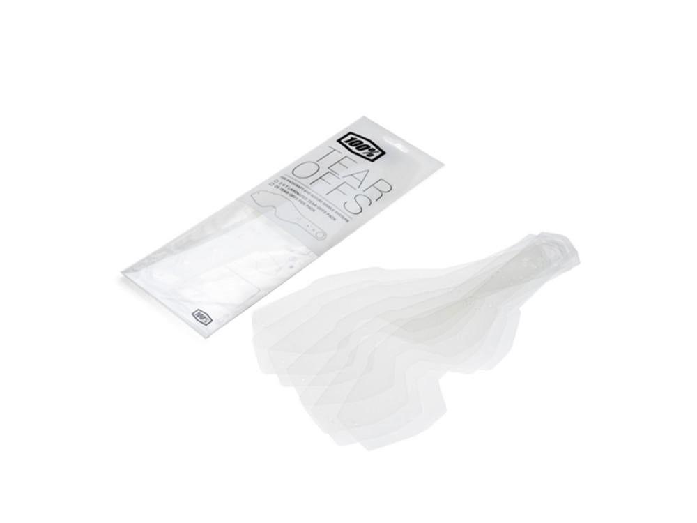 100% Youth Standard Tear Offs (20 pcs) unis no color - klarer Durchblick bei jedem Rennen